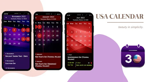 US Calendar 2026 डाउनलोड करें – छुट्टियां और रिमाइंडर के साथ - Screenshot 8
