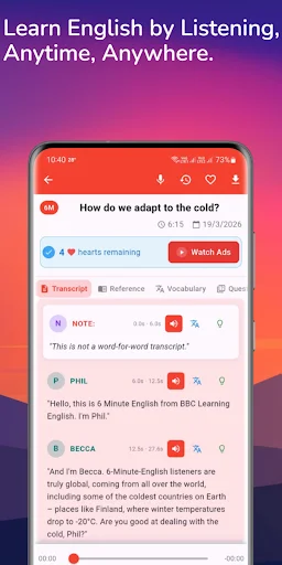 Learning English – 6 minutes डाउनलोड करें – AI आधारित अंग्रेजी सीखें - Screenshot 3