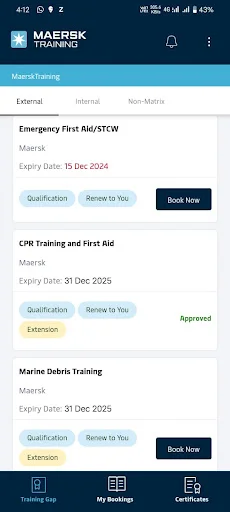 Maersk Training TMS डाउनलोड करें – अपना ट्रेनिंग रिकॉर्ड ट्रैक करें - Screenshot 3