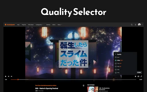 Crunchyroll Enhancer – CrOptix डाउनलोड करें | एनीमे अनुभव को बेहतर बनाएं - Screenshot 1