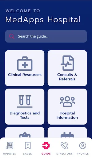Med App डाउनलोड करें – आधुनिक अस्पताल हैंडबुक और स्वास्थ्य प्रबंधन - Screenshot 1