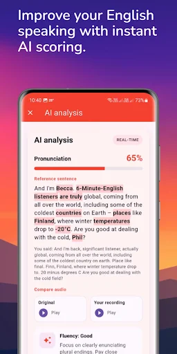 Learning English – 6 minutes डाउनलोड करें – AI आधारित अंग्रेजी सीखें - Screenshot 14