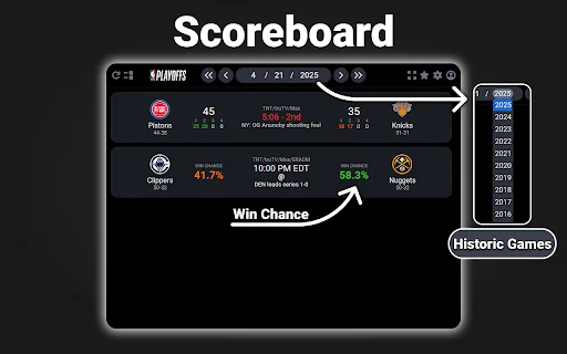 NBA Scoreboard डाउनलोड करें – लाइव NBA स्कोर और आंकड़े मुफ्त में - Screenshot 1