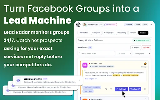 Facebook Groups Auto Poster और Scheduler डाउनलोड करें – LeadRadar - Screenshot 2
