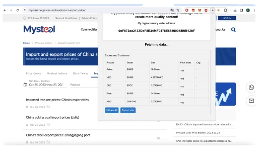 Table2Excel डाउनलोड करें – वेब टेबल को एक्सेल में एक्सपोर्ट करें - Screenshot 2