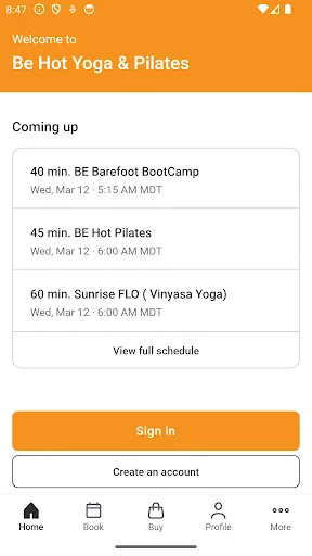 Be Hot Yoga ऐप डाउनलोड करें – फिटनेस क्लास बुक करें और स्वस्थ रहें - Screenshot 2
