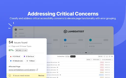 TestMu AI Accessibility DevTools डाउनलोड करें – वेब एक्सेसिबिलिटी ऑडिट टूल - Screenshot 3